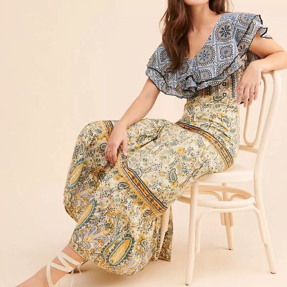 Forever That Girl Paisley Ruffled Maxi Dress 🪷❣️ - Picture 4 of 6